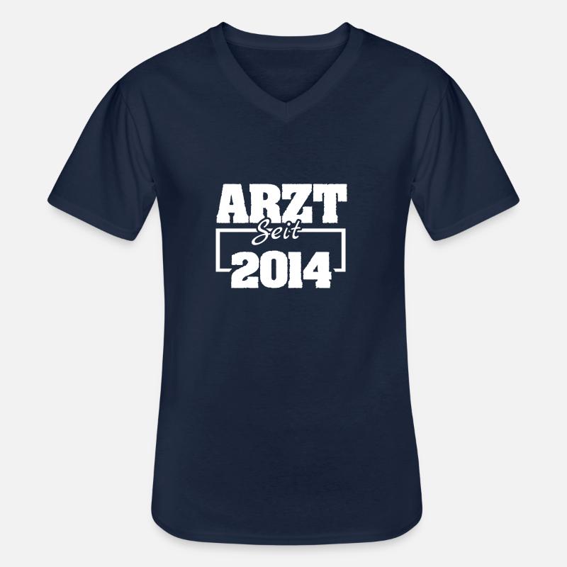 Arbeitsmediziner 2014 - Männer-T-Shirt mit V-Ausschnitt - Navy