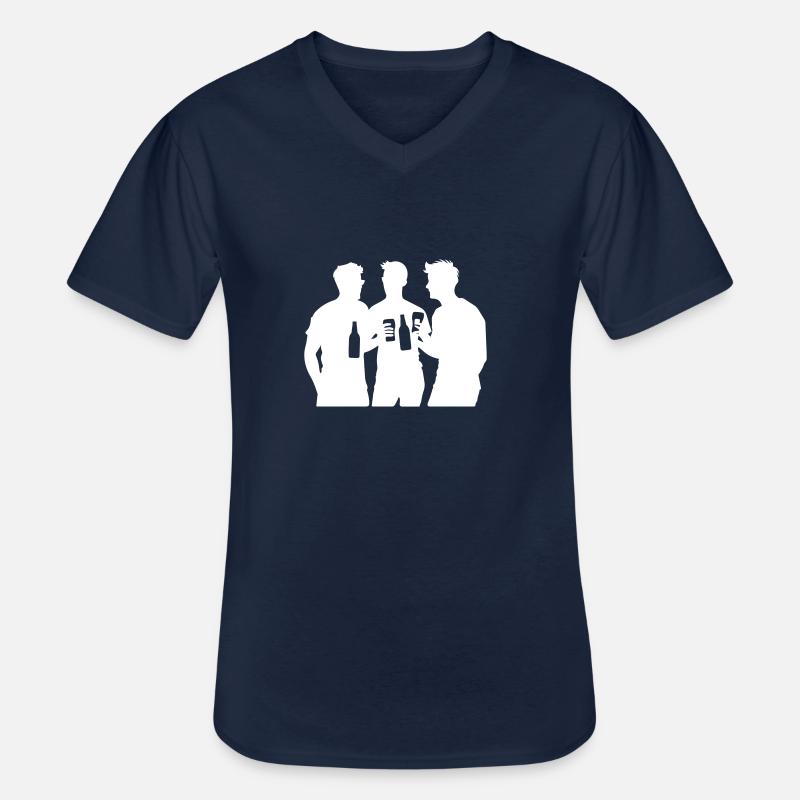 Team Bier Mannschaft - Männer-T-Shirt mit V-Ausschnitt - Navy