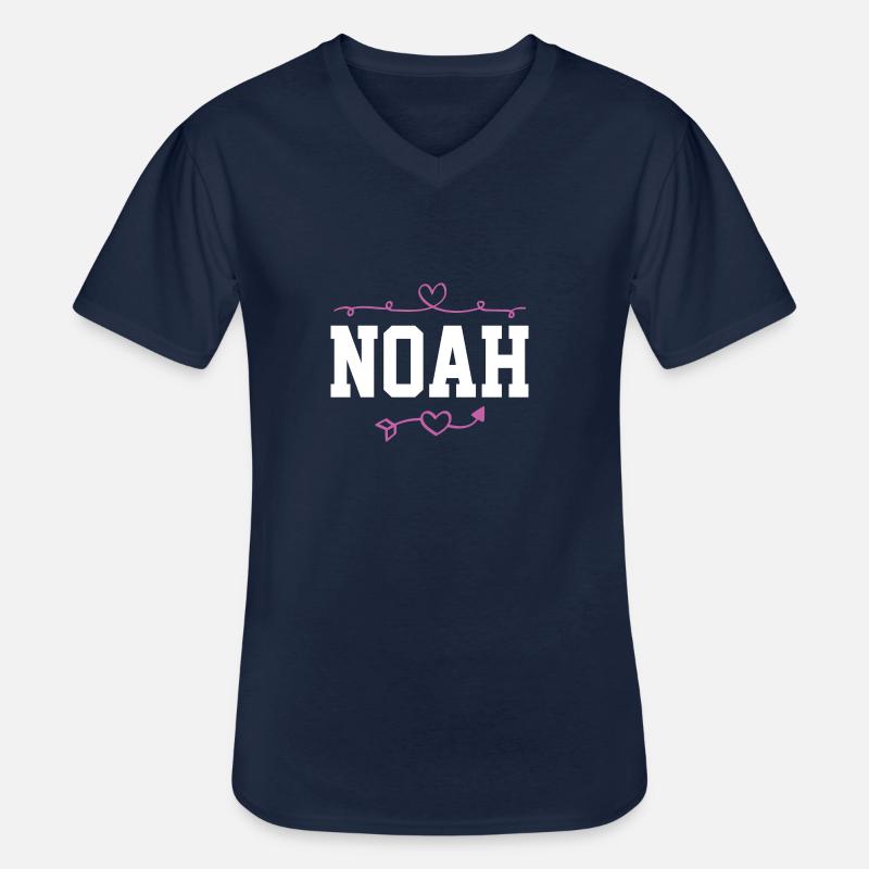 Noah - Männer-T-Shirt mit V-Ausschnitt - Navy
