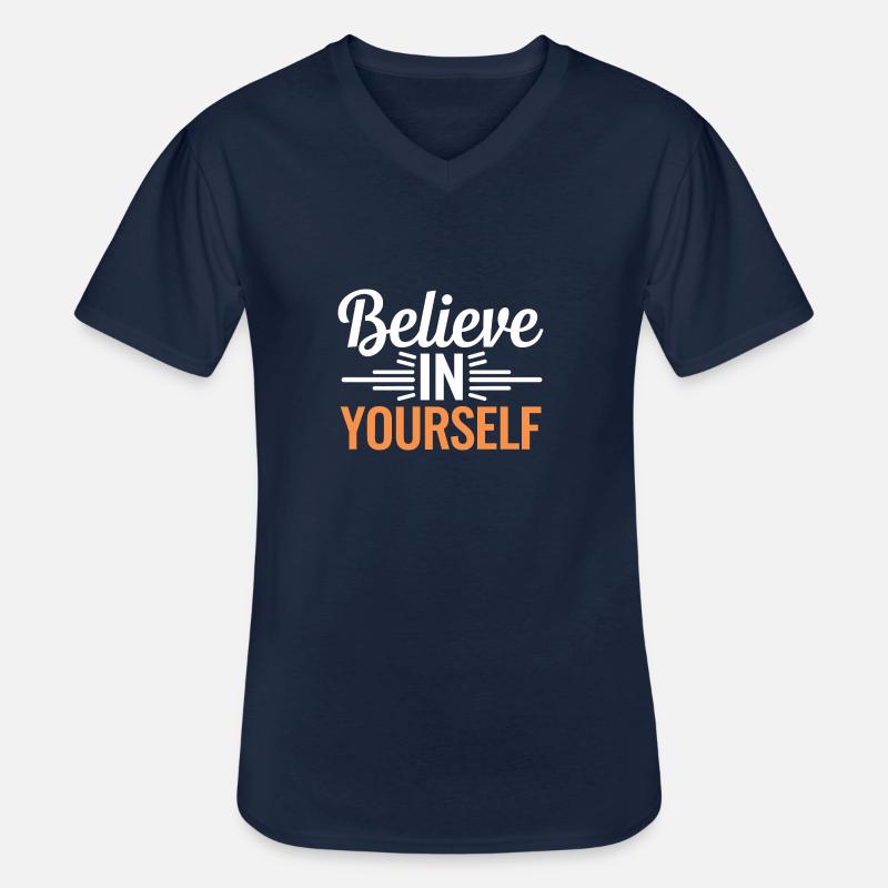 Glaube an dich selbst - Männer-T-Shirt mit V-Ausschnitt - Navy
