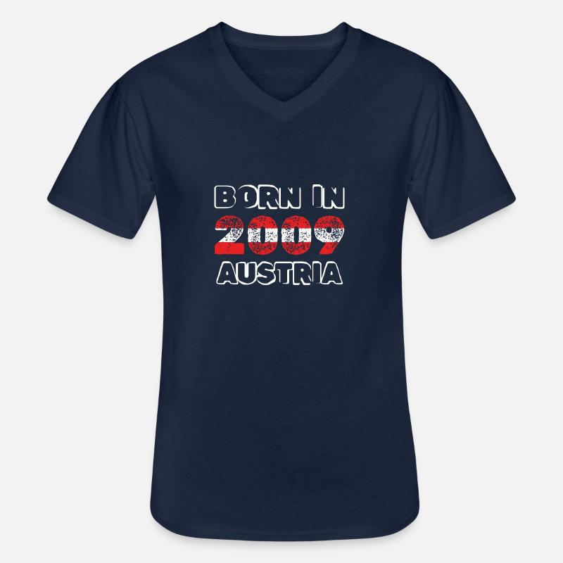 Austria 2009 - Männer-T-Shirt mit V-Ausschnitt - Navy