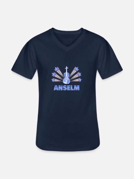 Gift for Anselm - Men's V-Neck T-Shirt - navy