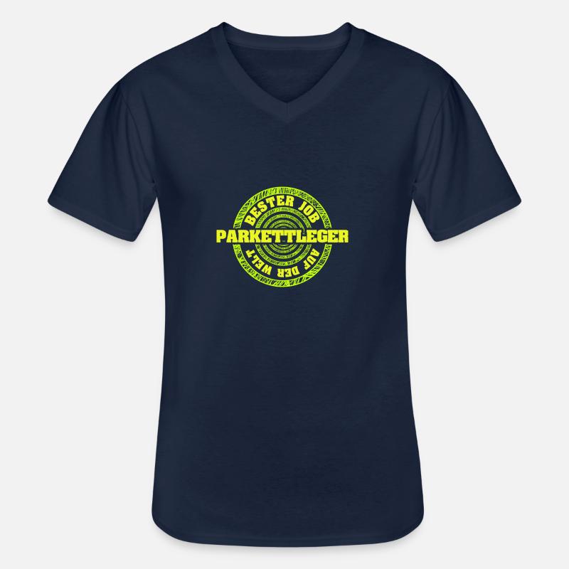 Parkettleger - Männer-T-Shirt mit V-Ausschnitt - Navy