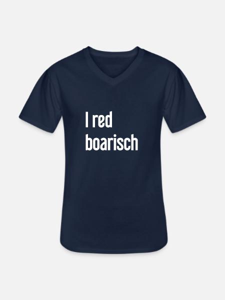 I red boarisch - Men's V-Neck T-Shirt - navy