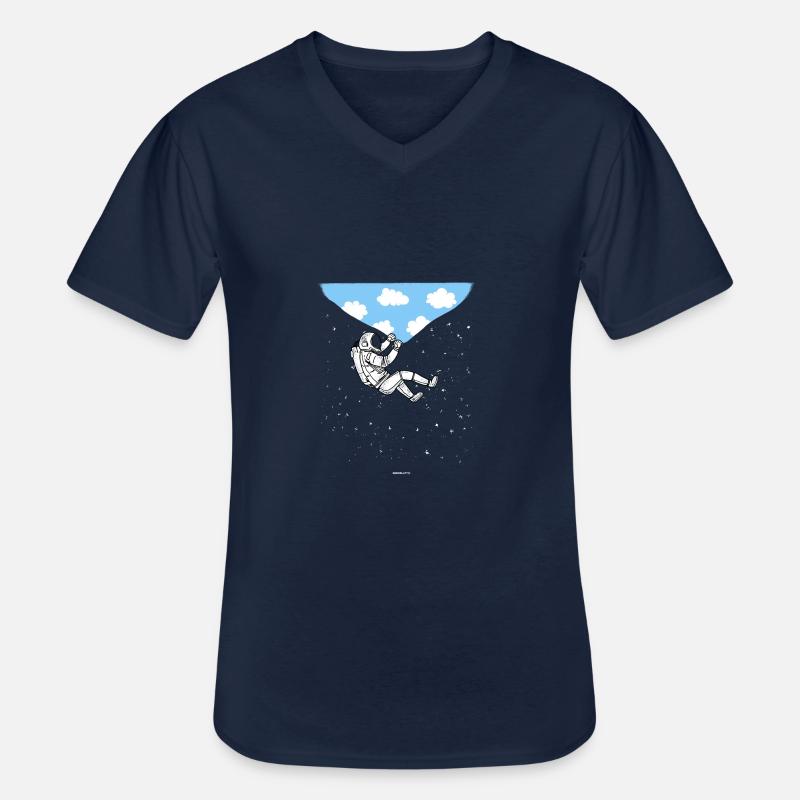 ASTRONAUT Wolken Geschenk - Männer-T-Shirt mit V-Ausschnitt - Navy