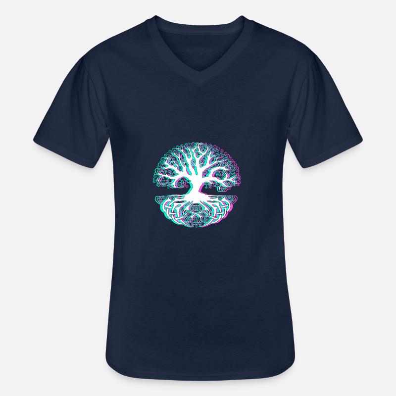 Baum - Männer-T-Shirt mit V-Ausschnitt - Navy