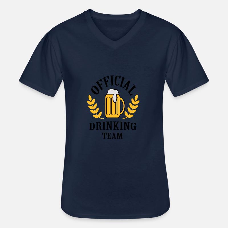 official_drinking_team - Männer-T-Shirt mit V-Ausschnitt - Navy