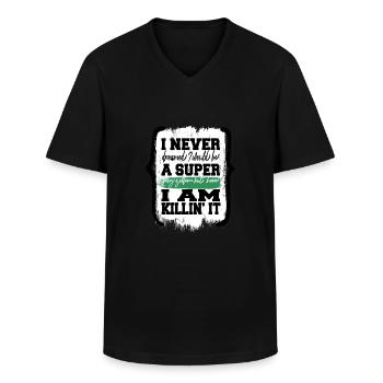 golfking golf clubs fun gift idea birthday - Männer-T-Shirt mit V-Ausschnitt - Schwarz - Vorne - AI Model Male 178 dark (178cm)