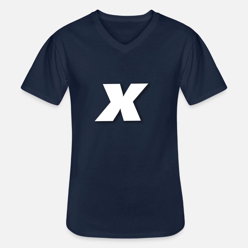 X oder mal - Männer-T-Shirt mit V-Ausschnitt - Navy