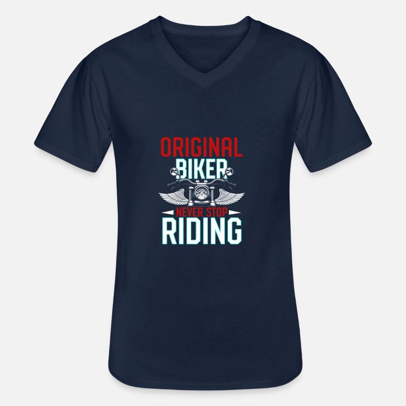 Rider - Männer-T-Shirt mit V-Ausschnitt - Navy