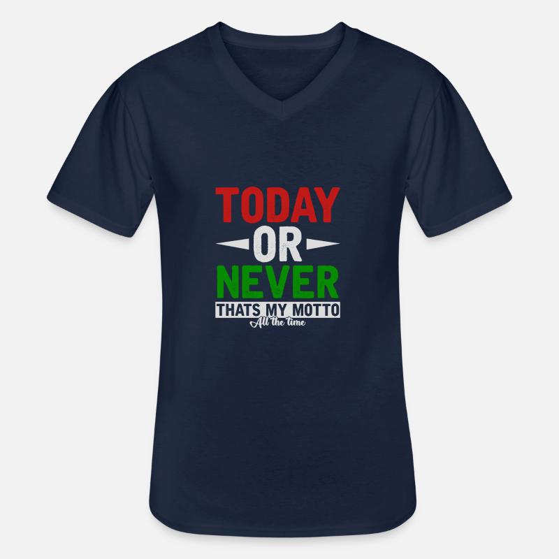 Motivation - Männer-T-Shirt mit V-Ausschnitt - Navy