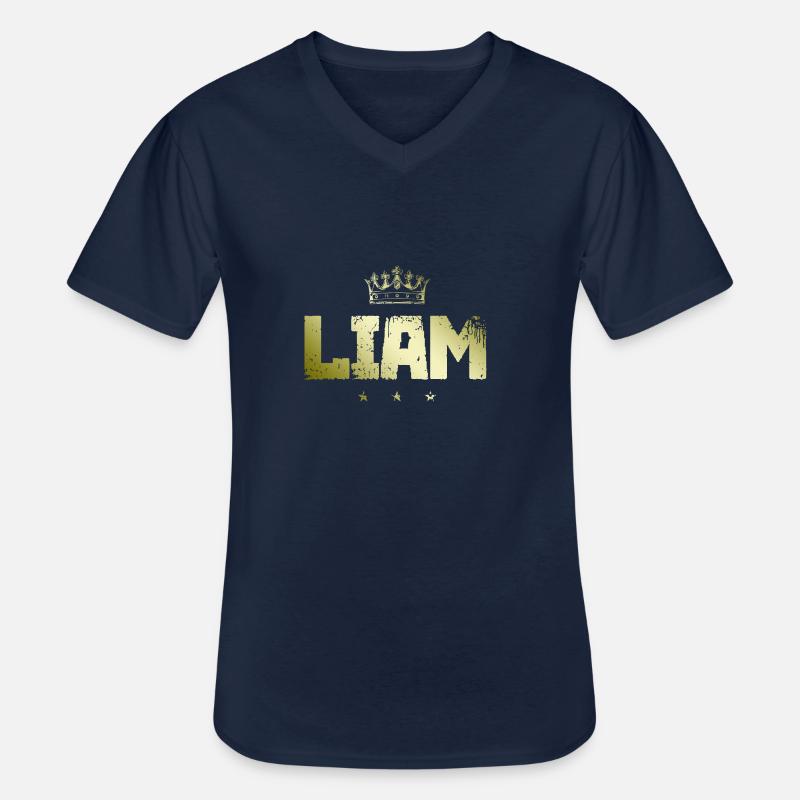Liam - Männer-T-Shirt mit V-Ausschnitt - Navy