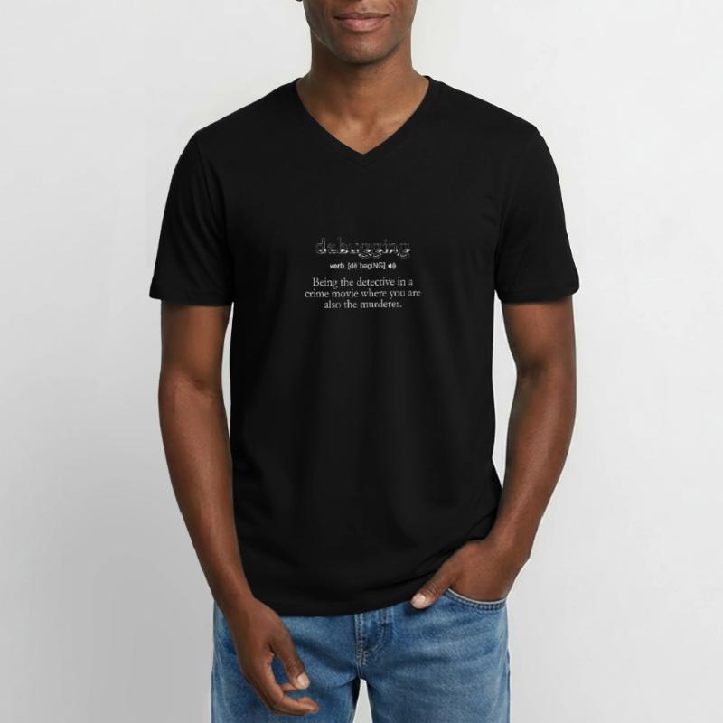Debugdefinition - Computer Science Programmer Männer-T-Shirt mit V-Ausschnitt