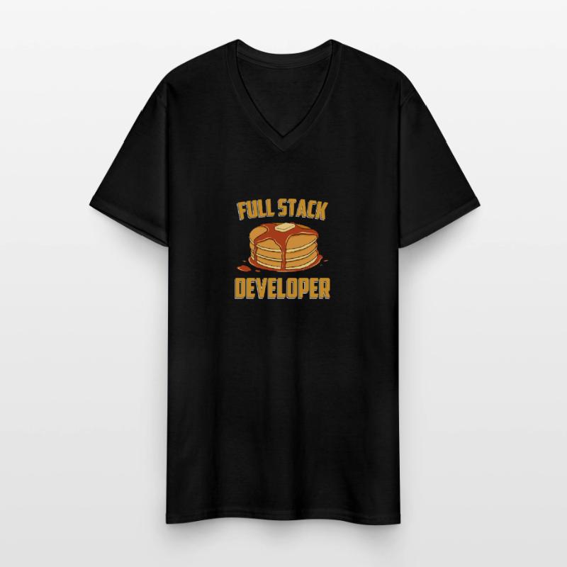 Full Stack Entwickler - Software Science Programmierer Männer-T-Shirt mit V-Ausschnitt
