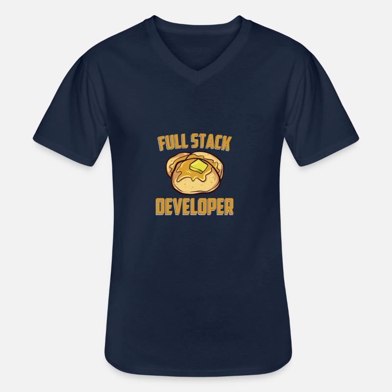 Full Stack Developer - Computer-Software-Programm - Männer-T-Shirt mit V-Ausschnitt - Navy