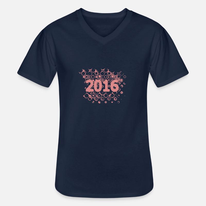 Witzig 2016 - Männer-T-Shirt mit V-Ausschnitt - Navy