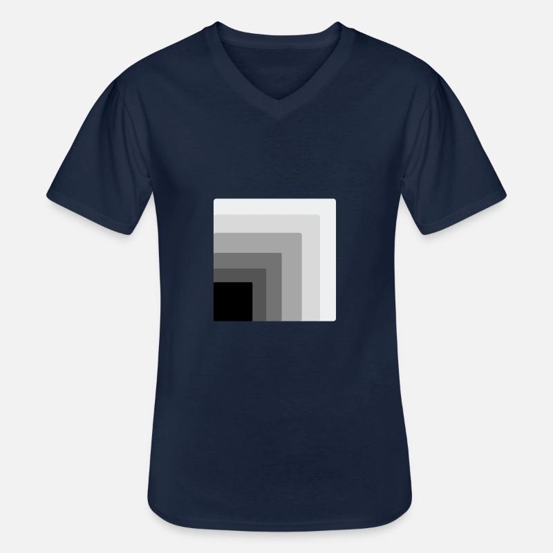 Quadrate innerhalb eines Quadrats - Männer-T-Shirt mit V-Ausschnitt - Navy