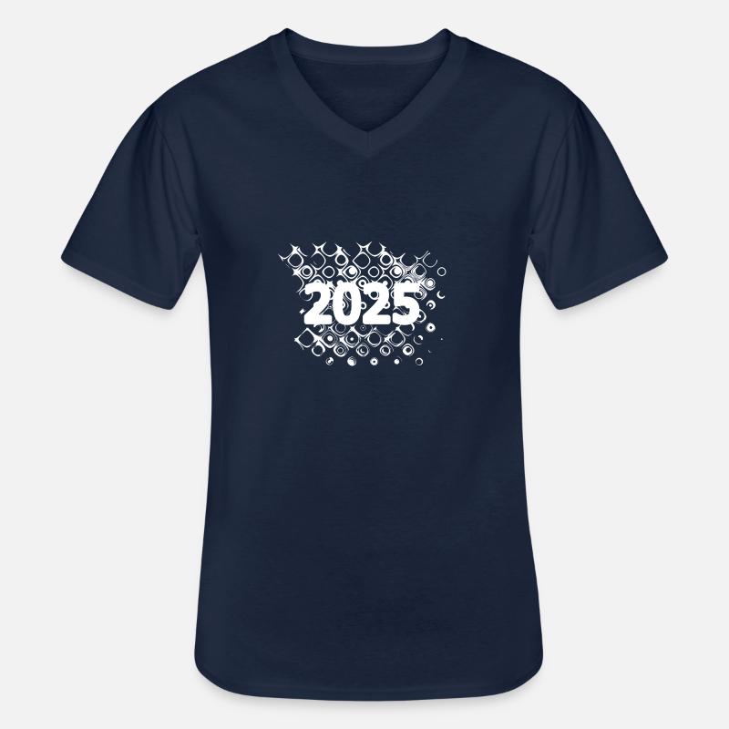 Bubbles 2025 - Männer-T-Shirt mit V-Ausschnitt - Navy