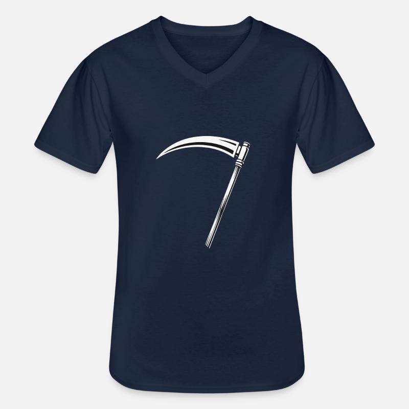 SENSENMANN - Männer-T-Shirt mit V-Ausschnitt - Navy
