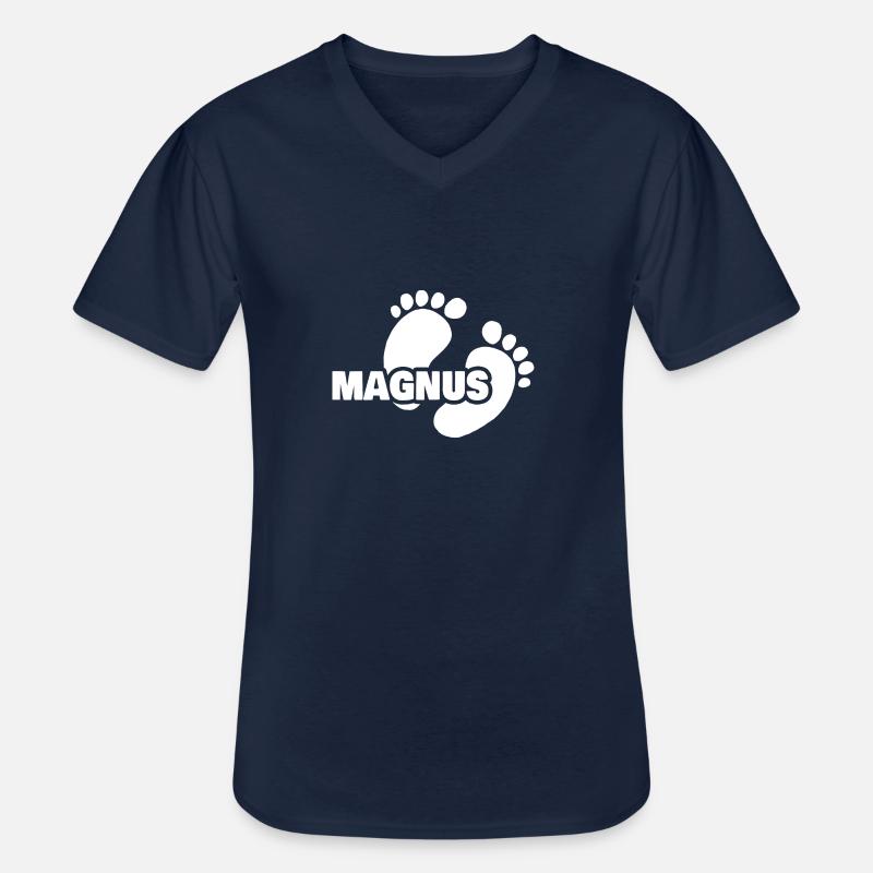 Geburt Magnus - Männer-T-Shirt mit V-Ausschnitt - Navy