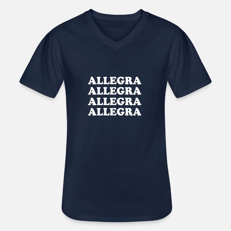 Allegra als Name - Männer-T-Shirt mit V-Ausschnitt - Navy