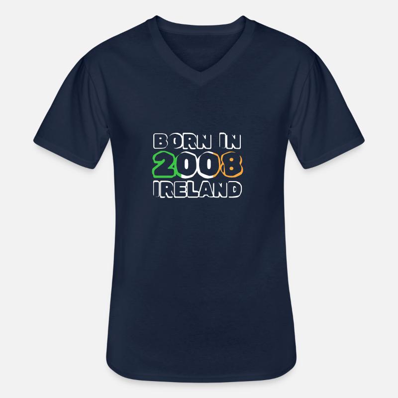 Geboren 2008 - Männer-T-Shirt mit V-Ausschnitt - Navy