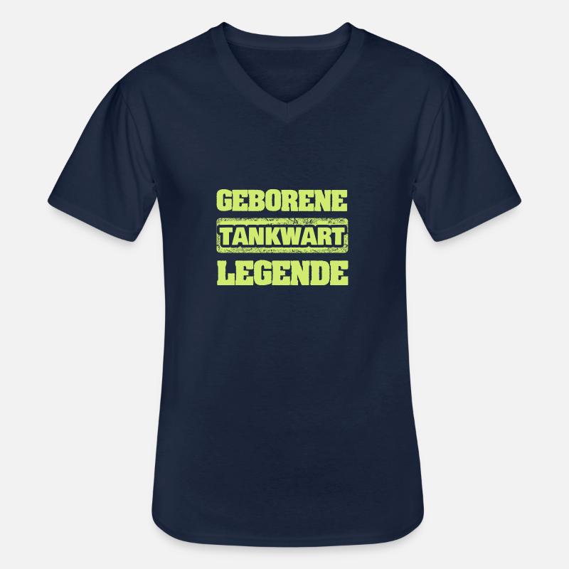 Beruf Tankwart - Männer-T-Shirt mit V-Ausschnitt - Navy