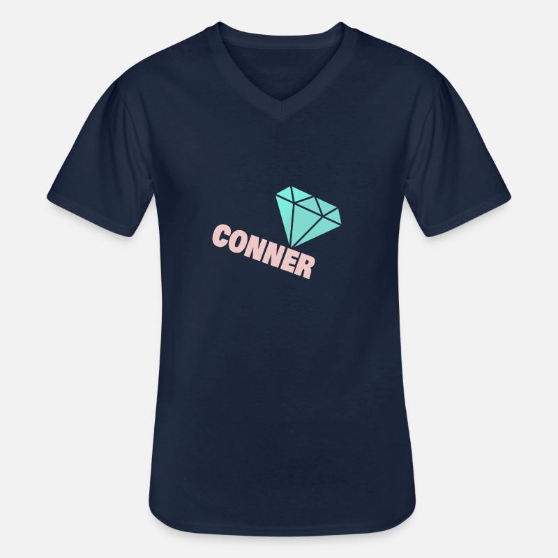 Conner - Männer-T-Shirt mit V-Ausschnitt - Navy