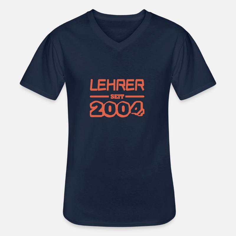 2004 - Männer-T-Shirt mit V-Ausschnitt - Navy