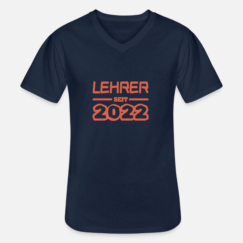 2022 - Männer-T-Shirt mit V-Ausschnitt - Navy