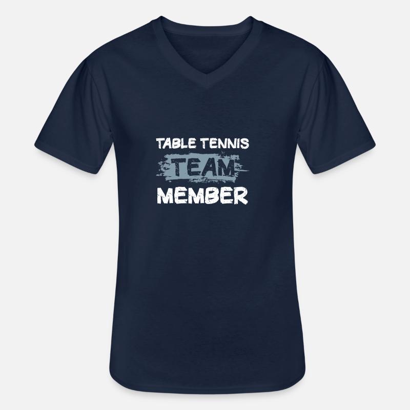 Table Tennis Team - Männer-T-Shirt mit V-Ausschnitt - Navy
