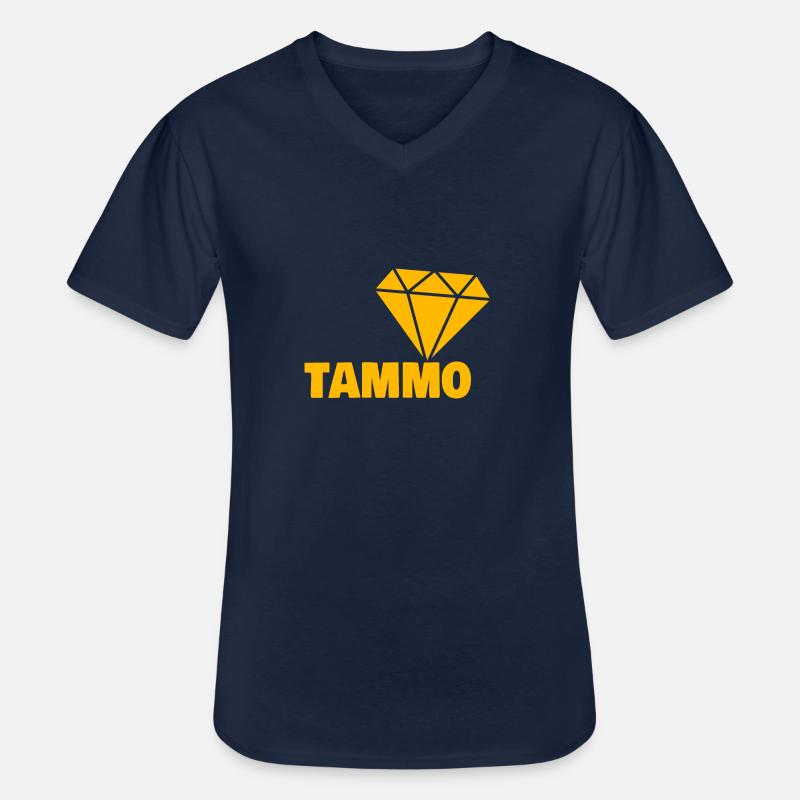 Edel Tammo - Männer-T-Shirt mit V-Ausschnitt - Navy