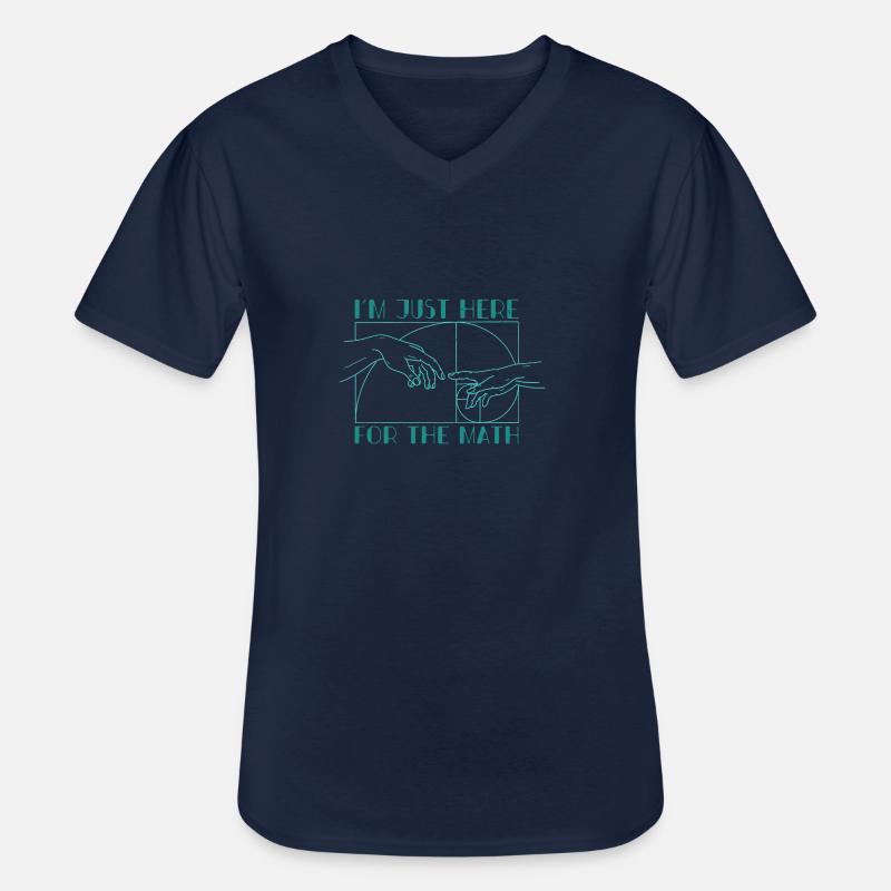 Fibonacci Zahlen Geometrie Mathe Lehrer - Männer-T-Shirt mit V-Ausschnitt - Navy
