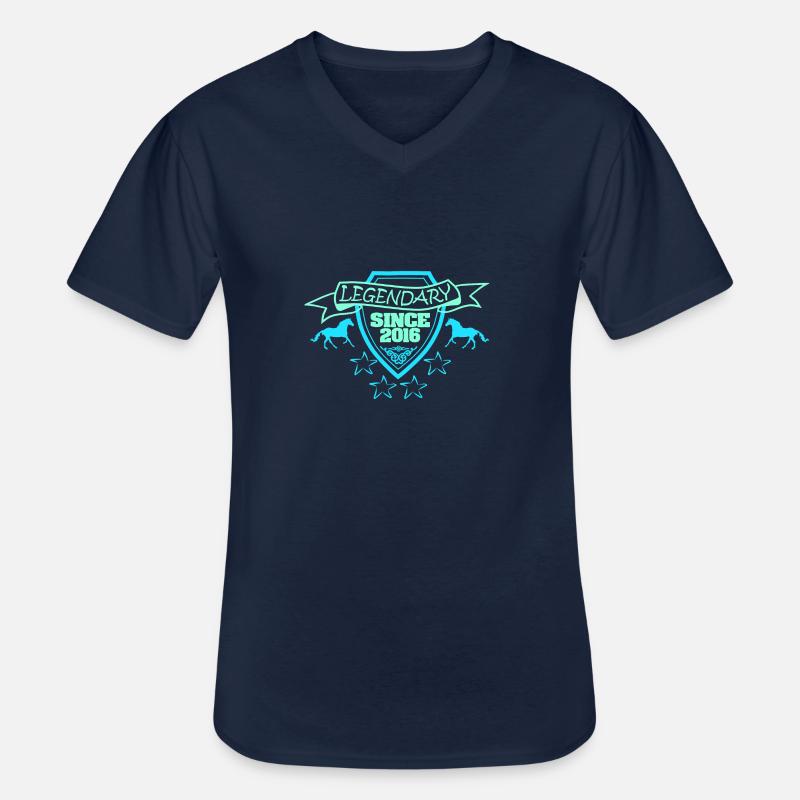 2016 - Männer-T-Shirt mit V-Ausschnitt - Navy