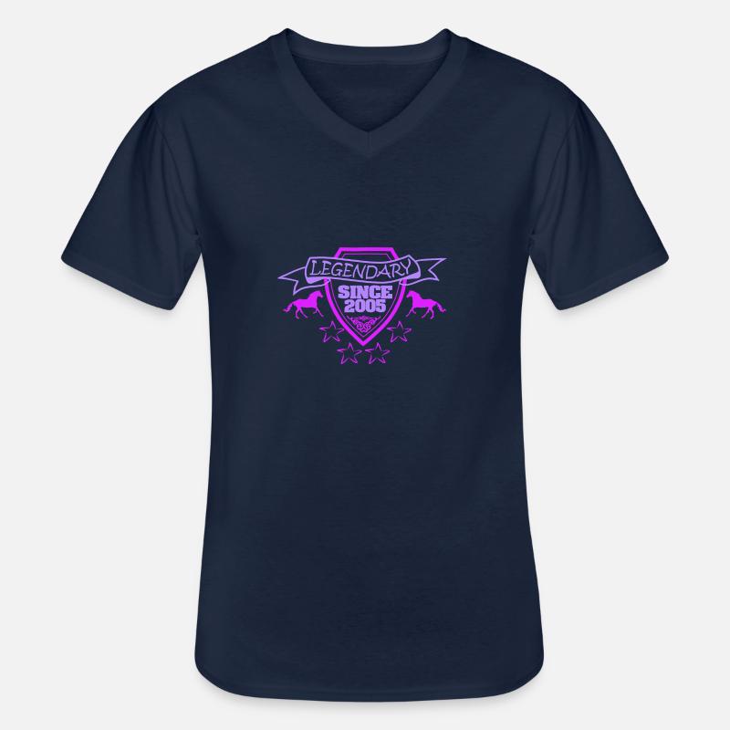 2005 - Männer-T-Shirt mit V-Ausschnitt - Navy