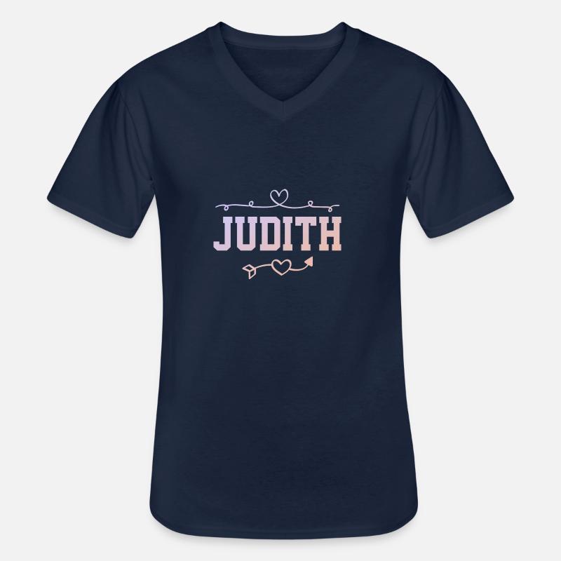 Judith - Männer-T-Shirt mit V-Ausschnitt - Navy