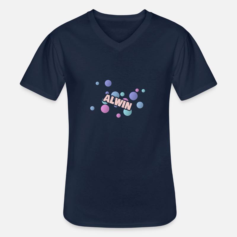 Geschenk Alwin - Männer-T-Shirt mit V-Ausschnitt - Navy