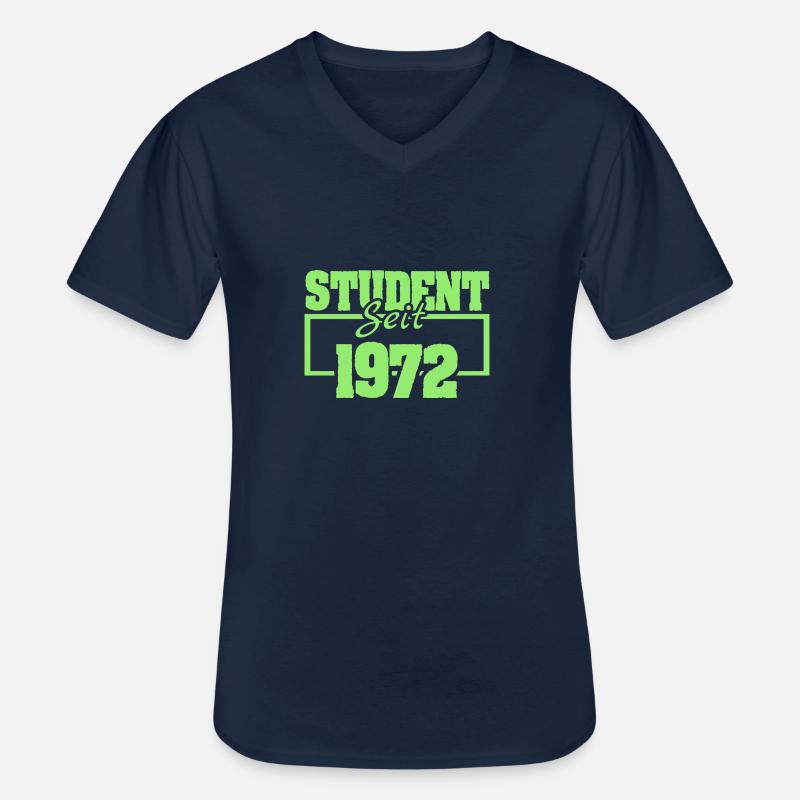 Student 1972 - Männer-T-Shirt mit V-Ausschnitt - Navy