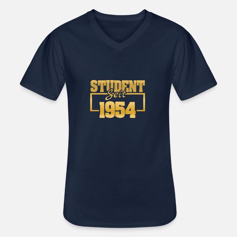 Student 1954 - Männer-T-Shirt mit V-Ausschnitt - Navy