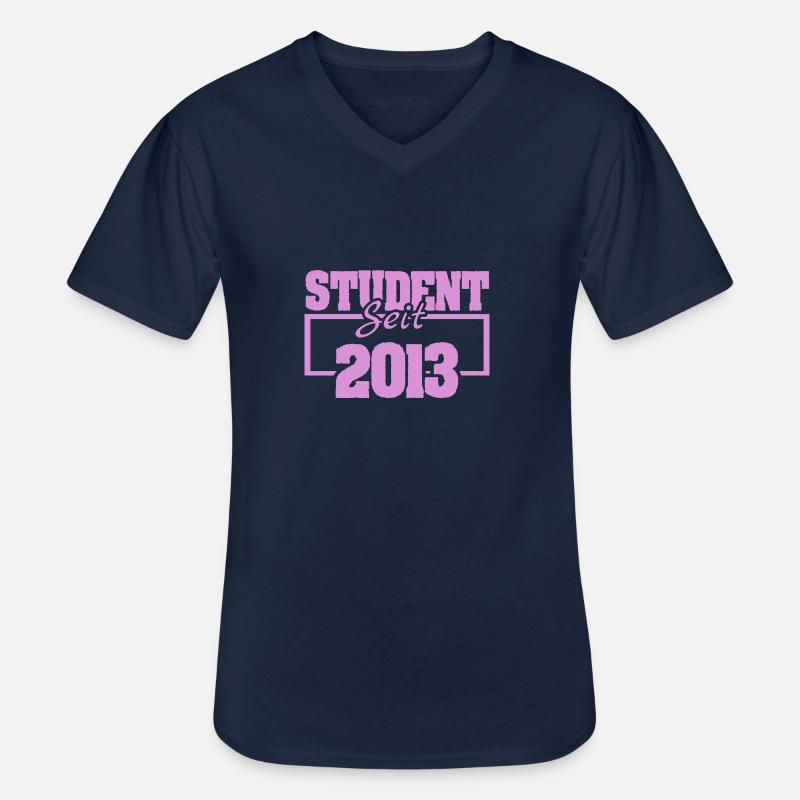 seit 2013 - Männer-T-Shirt mit V-Ausschnitt - Navy