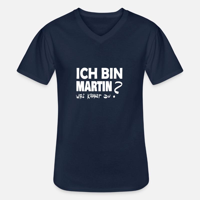 Geschenkidee Martin - Männer-T-Shirt mit V-Ausschnitt - Navy