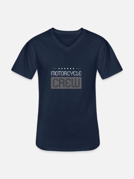 Motorcycle Crew - Men's V-Neck T-Shirt - navy