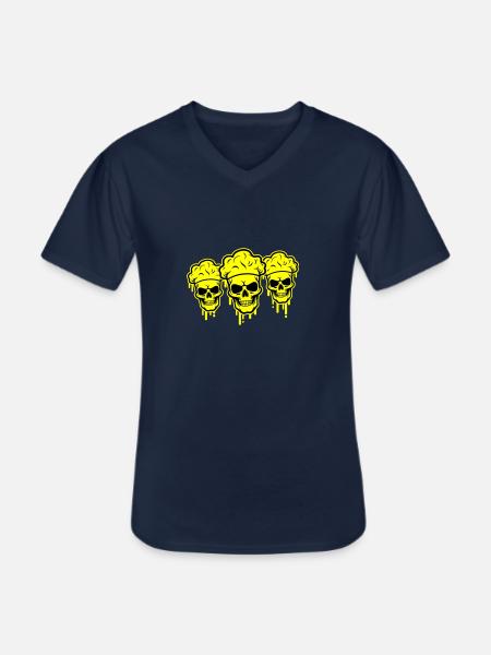 Chef Squelette - T-shirt col V Homme - marine