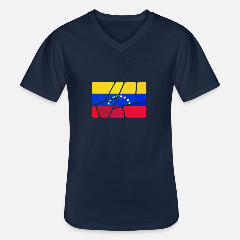 Venezuela Venezuela - Männer-T-Shirt mit V-Ausschnitt - Navy