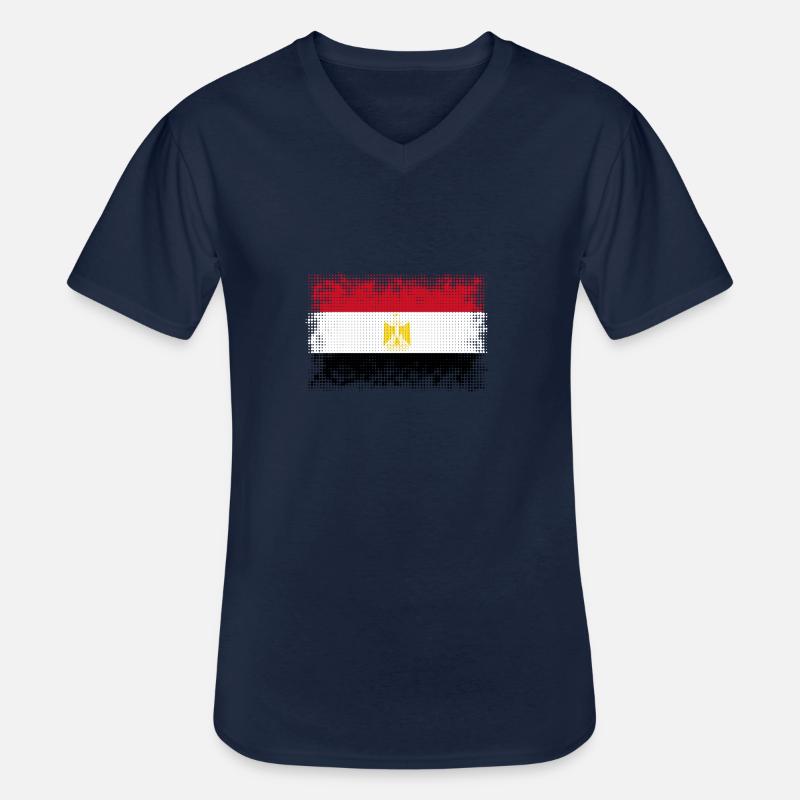 Ägypten - Männer-T-Shirt mit V-Ausschnitt - Navy