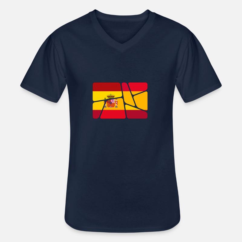 Spanien als Spanien - Männer-T-Shirt mit V-Ausschnitt - Navy