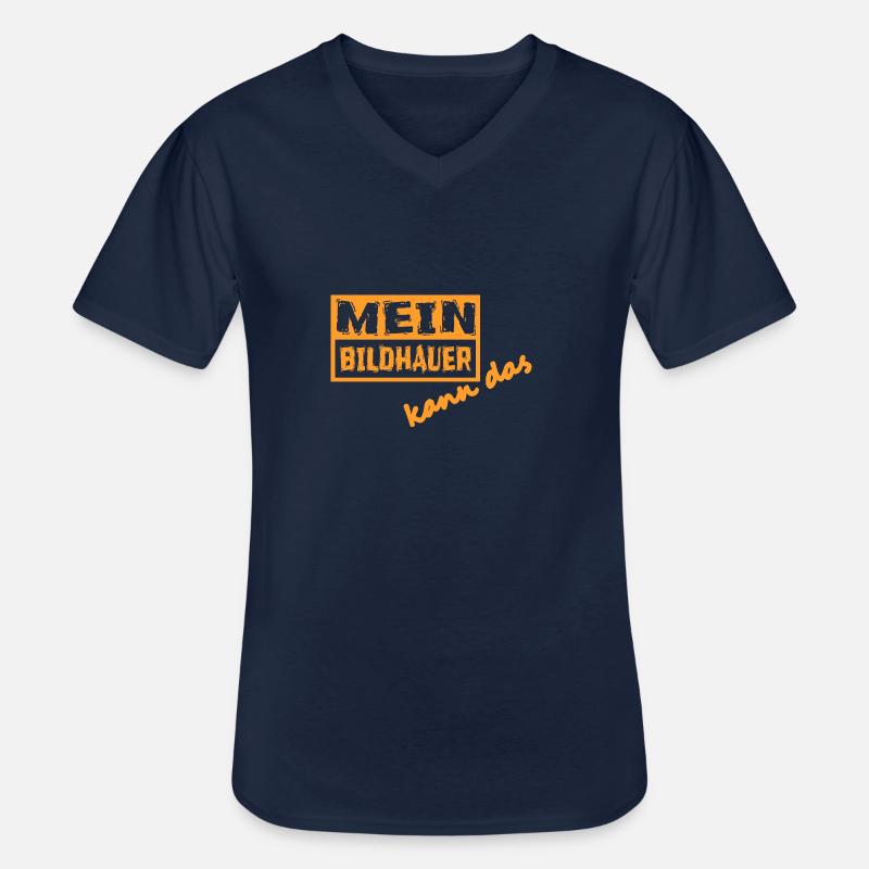 Bildhauer - Männer-T-Shirt mit V-Ausschnitt - Navy