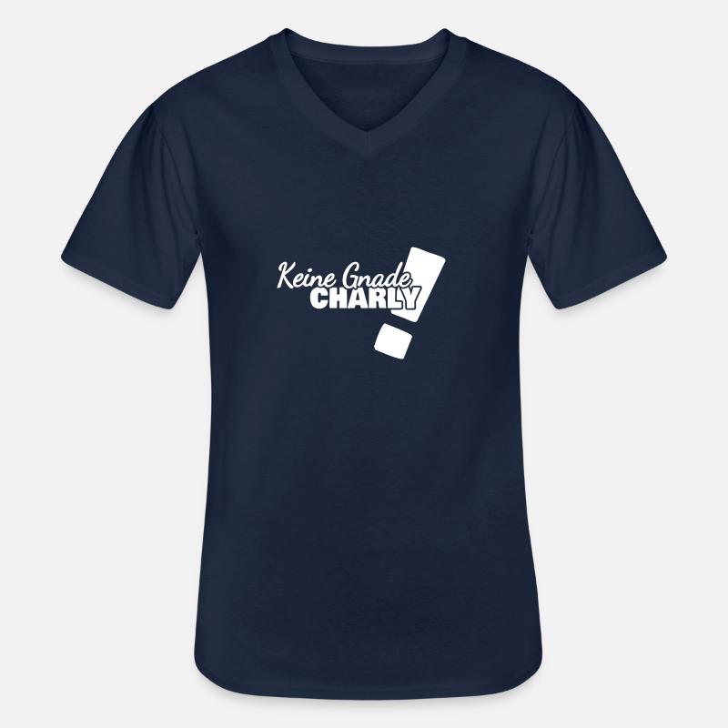 Lustig Charly - Männer-T-Shirt mit V-Ausschnitt - Navy
