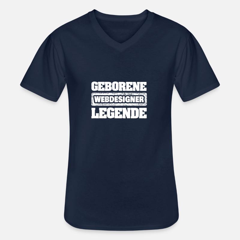 Webdesigner als Beruf - Männer-T-Shirt mit V-Ausschnitt - Navy