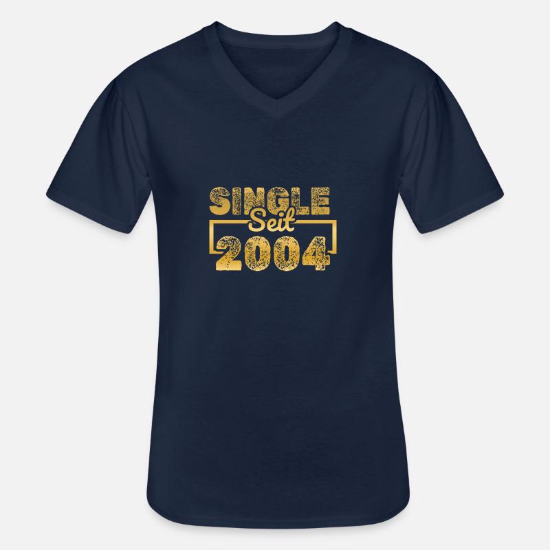 Single 2004 - Männer-T-Shirt mit V-Ausschnitt - Navy